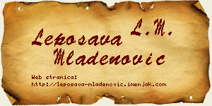 Leposava Mladenović vizit kartica